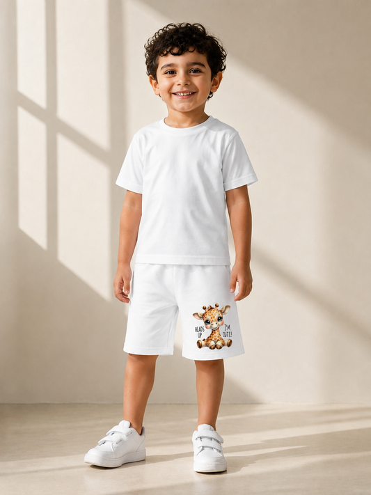 Bermuda giraffe Unisexe - 100% Coton Confortable Wear Jersey Top-notich