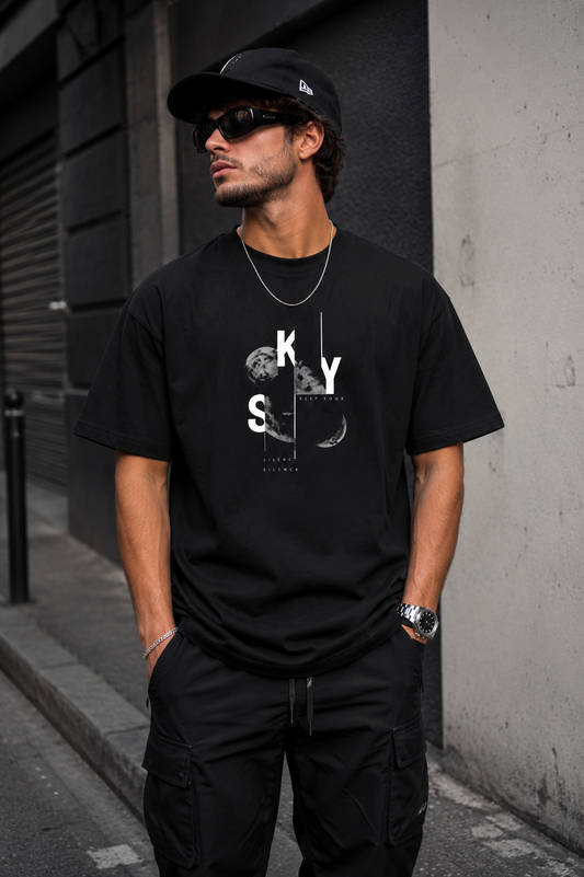 Tee-shirt Sky Unisexe - Coton Confortable Oversize