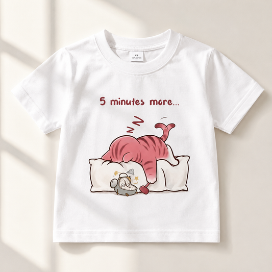 Teesh Sleepy Cat- Unisexe Coton confortable wearing| 100% Coton