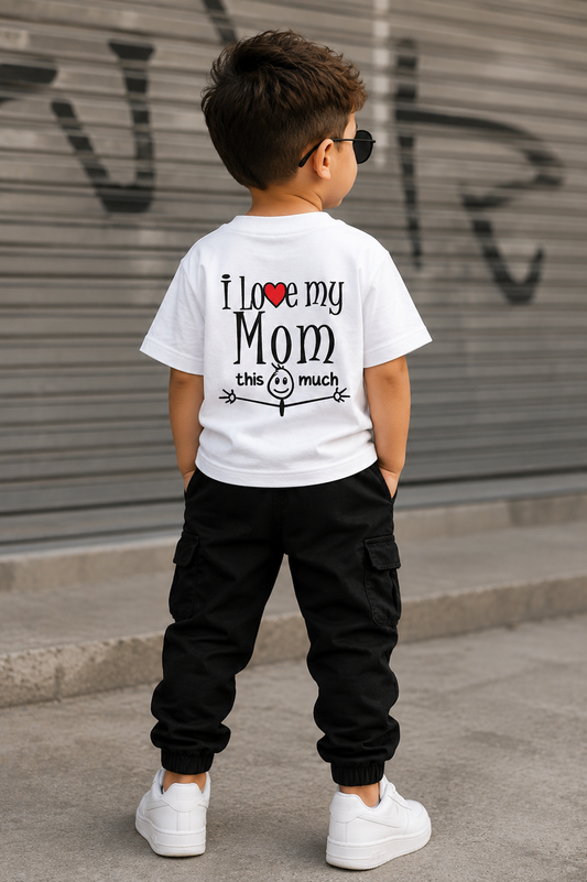 Tee-shirt LoV Mom - 100% Coton Jersey Premium Top-notich Tissu