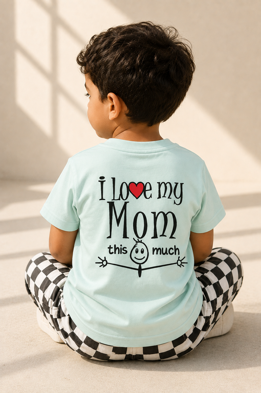 Tee-shirt LoV Mom - 100% Coton Jersey Premium Top-notich Tissu