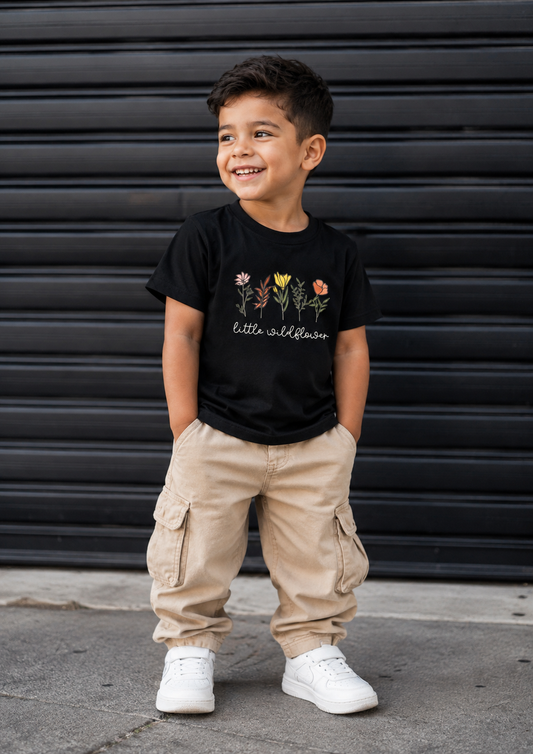 Tee-shirt Kids Flower - Unisexe Douce - Confortable Wear Jersey Coton 100%