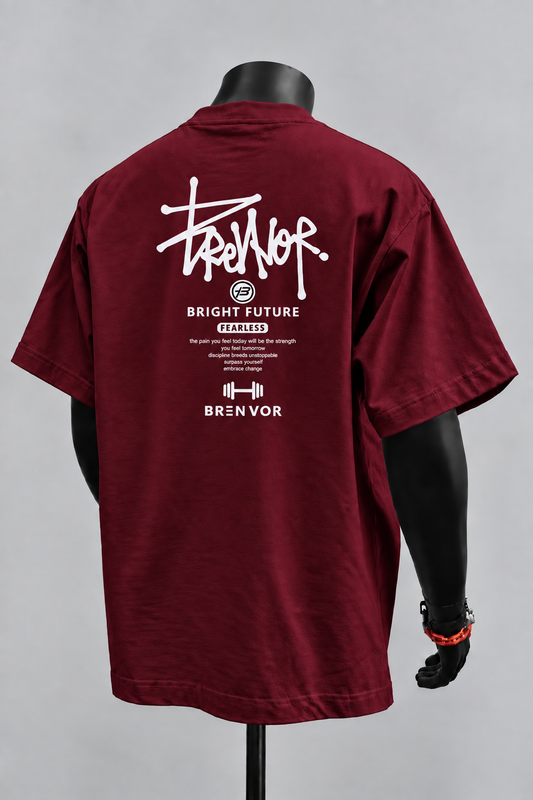 Tee-shirt Fearless - Coton 80% Jersey Top-notich - Unisexe Oversize Style