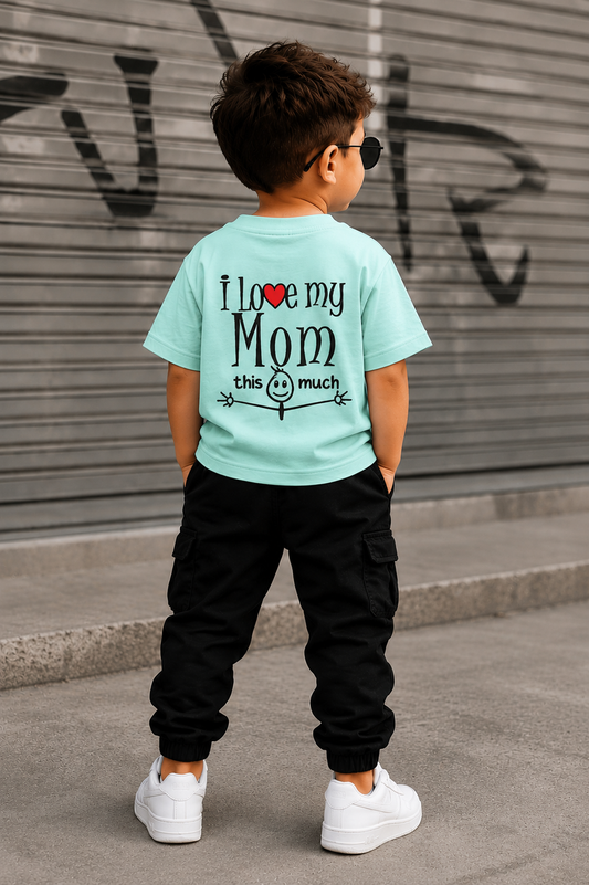Tee-shirt LoV Mom - 100% Coton Jersey Premium Top-notich Tissu