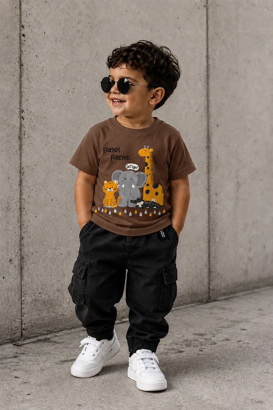 Tee-shirt Friends kids 4ever - Unisexe Oversize Top-notich jersey Lourd Confortable