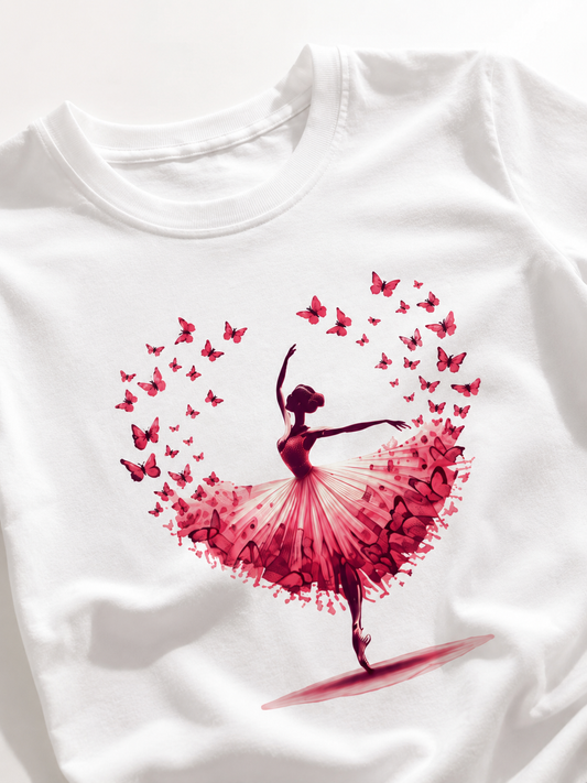 Tee-shirt Heart For Her - 100% jersey | Lourd Top-notich Tissu