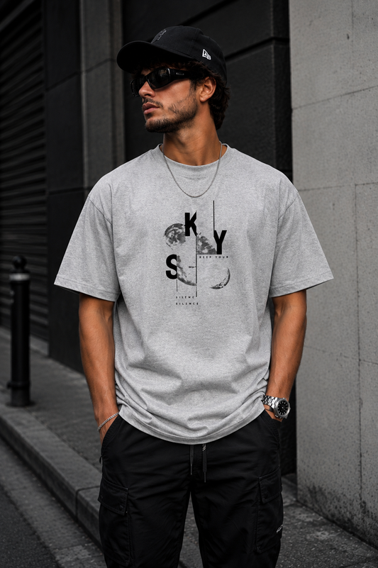 Tee-shirt Sky Unisexe - Coton Confortable Oversize