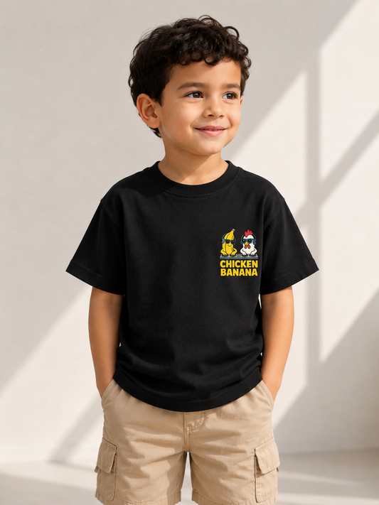 Tee-shirt Chiken Banana Kids - Unisexe Oversize Top-notich jersey 100% Coton Lourd