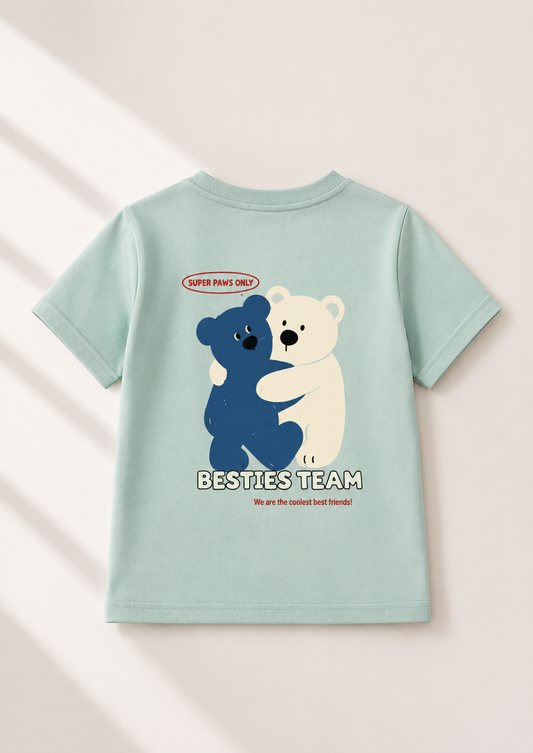 Tee-shirt Bestie Team Unisexe Kids Confort Wear Jersey 100% Coton