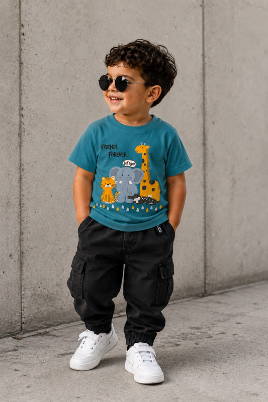 Tee-shirt Friends kids 4ever - Unisexe Oversize Top-notich jersey Lourd Confortable