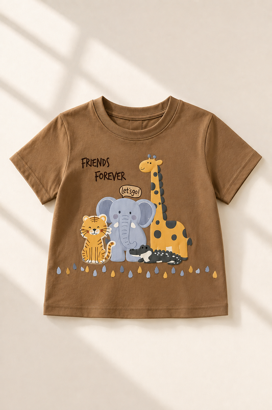 Tee-shirt Friends kids 4ever - Unisexe Oversize Top-notich jersey Lourd Confortable