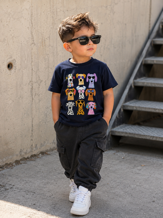 Tee-shirt Doggy Kids - 100% Coton confortable wearing ,| Top-notic
