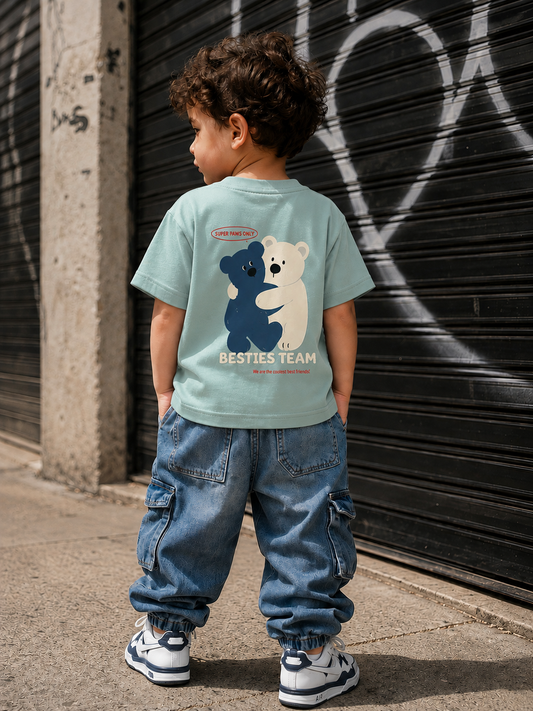 Tee-shirt Bestie Team Unisexe Kids Confort Wear Jersey 100% Coton