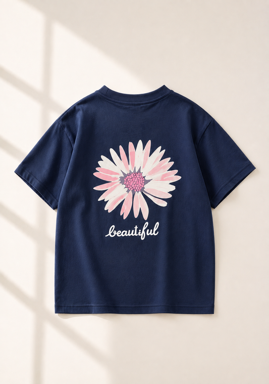 Tee-shirt Beautiful - For her 100% Coton confortable wearing