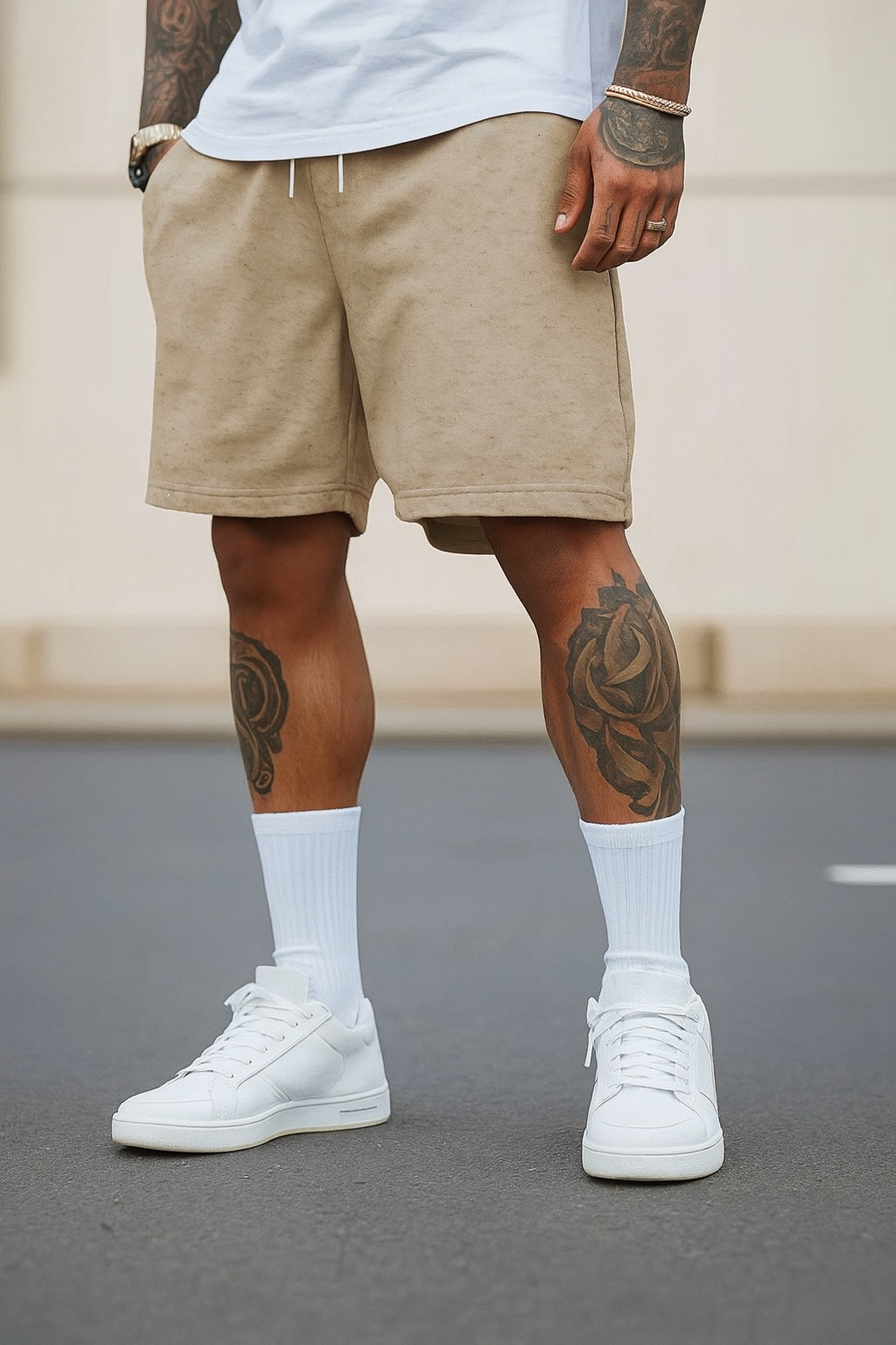 Short Unisexe - Oversize - Coton Molletonné Top-Notich | Tissu 3 Fleece importer