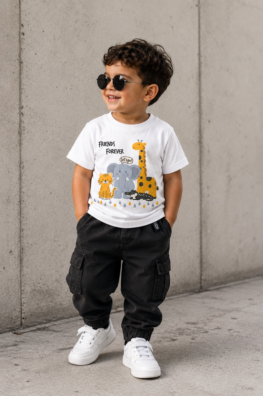 Tee-shirt Friends kids 4ever - Unisexe Oversize Top-notich jersey Lourd Confortable