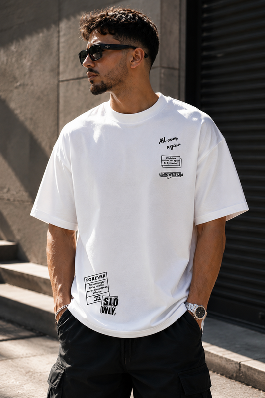 Tee-shirt Slowly - Unisexe Oversize Top-notich jersey Lourd Confortable 100% coton