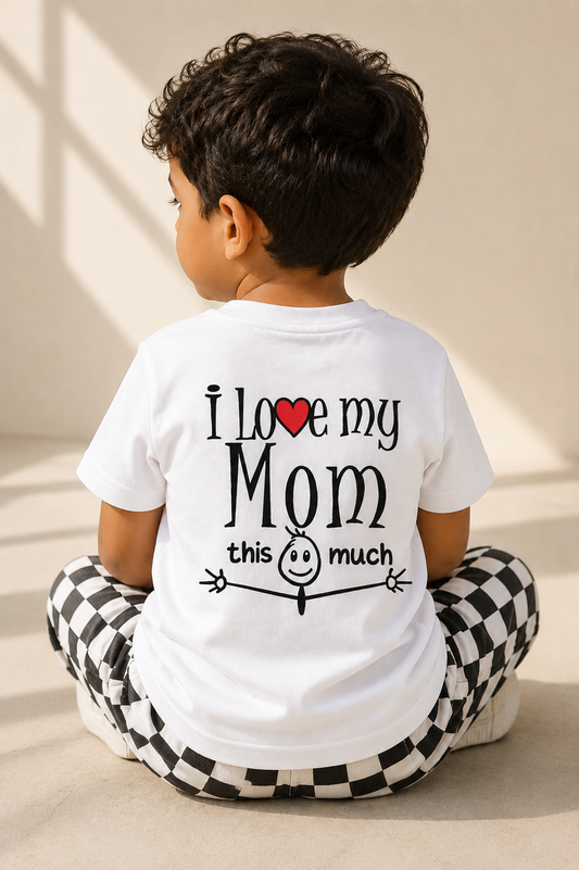 Tee-shirt LoV Mom - 100% Coton Jersey Premium Top-notich Tissu